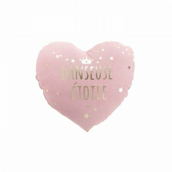 Coussin 37x40 cm coton imp metal DANSEUSE CŒUR DES. PLACE - D INT