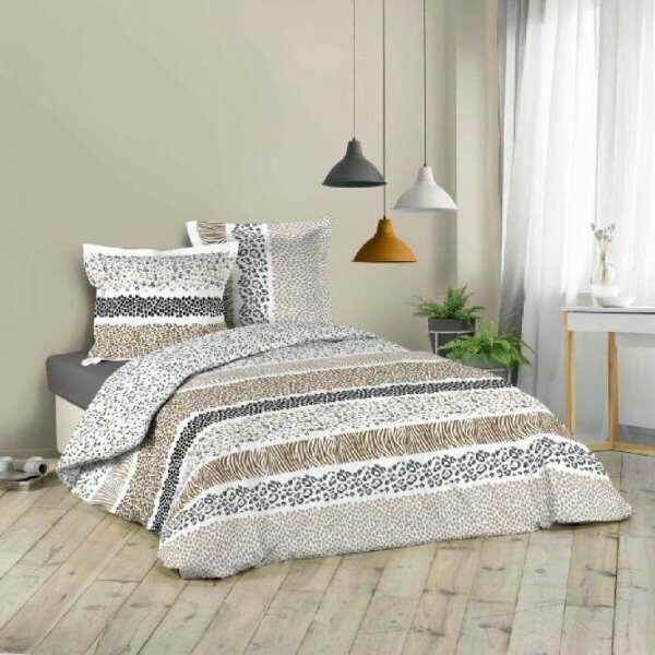 Parure 3 pcs 220 x 240 cm imp 42 fils zibra ALLOVER - D INT
