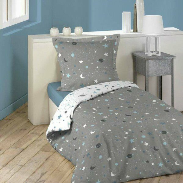 Parure de lit 140 x 200 cm imp phosphorescent fluoboy ALLOVER - D INT