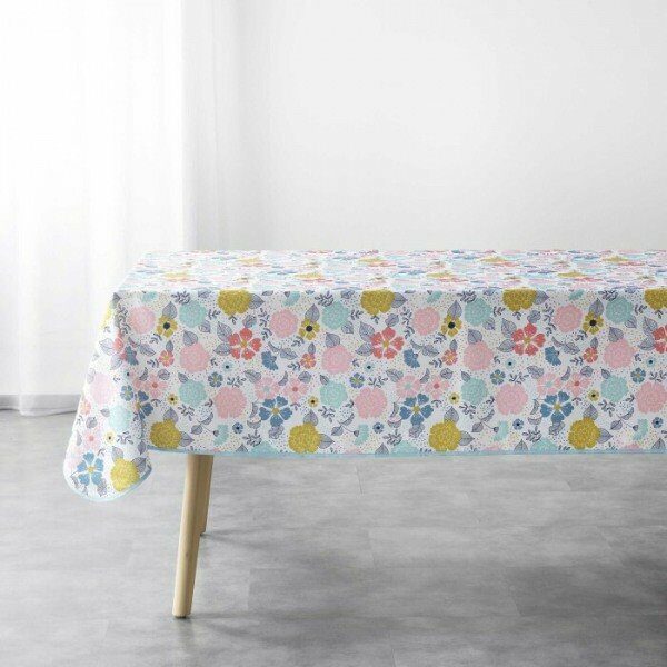 Nappe de table rectangle 150x240 cm polyester imp blanc LILY - D INT