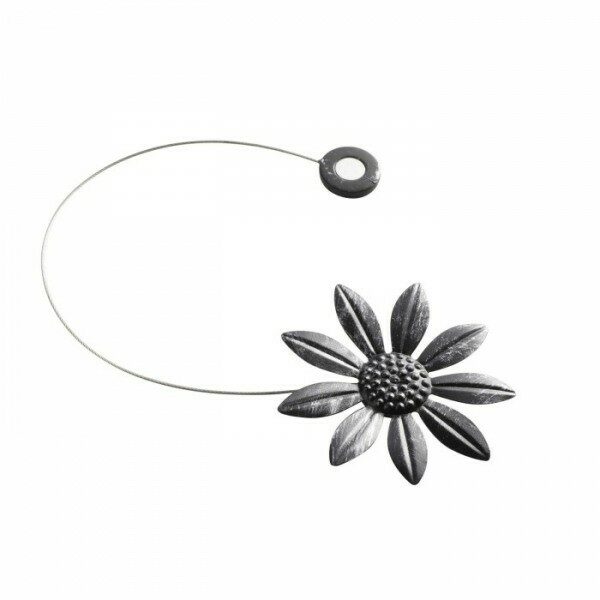 Embrasse aimantee L30xd8 cm metal patine noir / argent MARGERY - D INT