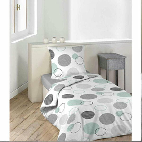 Parure de lit 140 x 200 cm microfibre imp bulleos ALLOVER - D INT