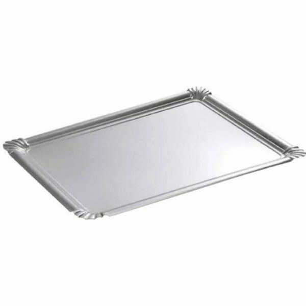 Set de 5 plateaux rect 23x33 cm argent - D INT