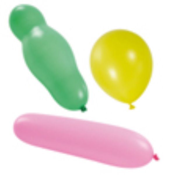 Set de 100 ballons en latex formes et tailles assorties - D INT - Ballou