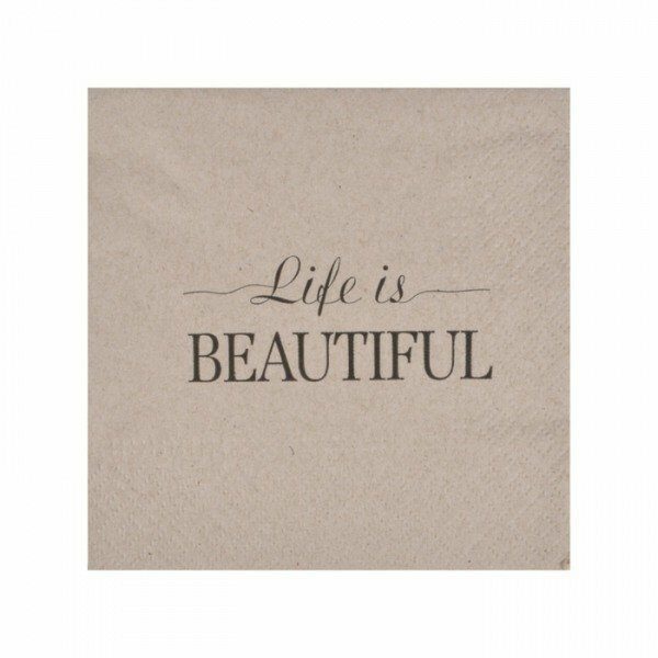 Set de 20 serviettes en papier 25x25cm 3 plis BEAUTIFUL - D INT