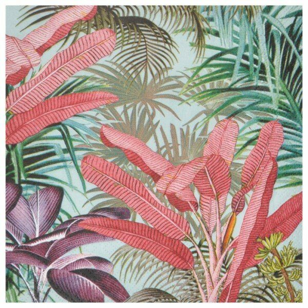 Set de 20 serviettes en papier 33x33cm 3 plis PLANTES SAUVAGES - D INT