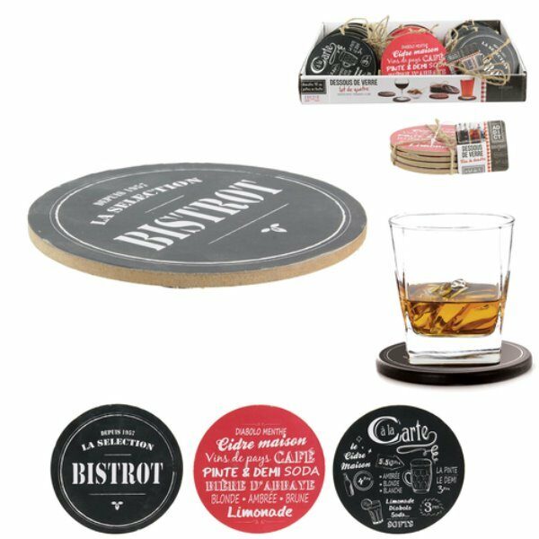 Dessous de verre 10 cm x4 - CDISTR