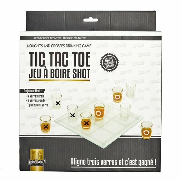 Jeu a boire tic tac toe en verre avec verres shot x 9 - CDISTR