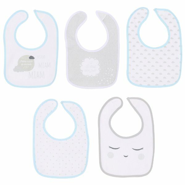 Lot de 5 bavoirs en tissu - CDISTR