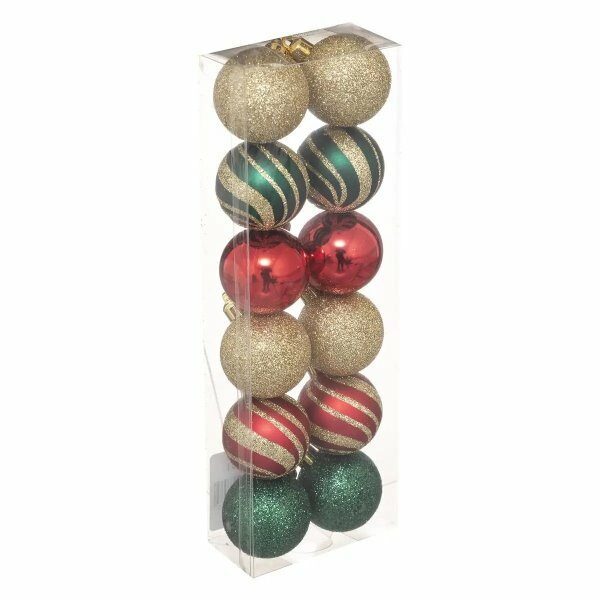 Set de 12pcs boules de noel 40mm DELICE - ATM