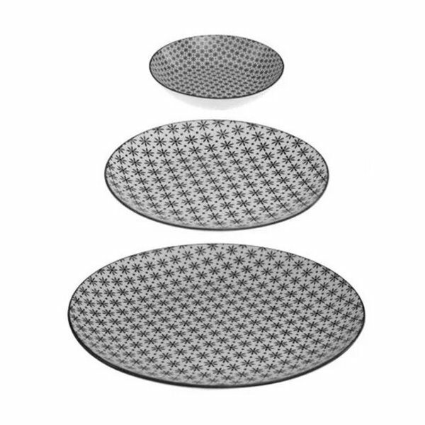 Service assiettes 18 pcs BOHEMIA FLEUR - SG - Lot de 6 - SG