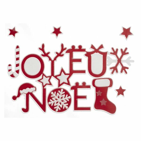 Sticker floque joyeux noel 28,5x40 - ATM
