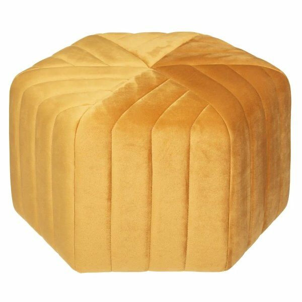 Pouf velours ocre SEIS - ATM