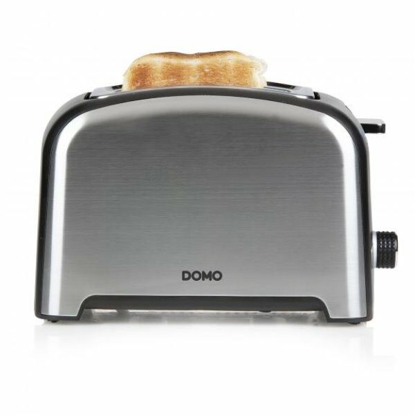 Grille pain 2 fentes noir acier inox - DOMO