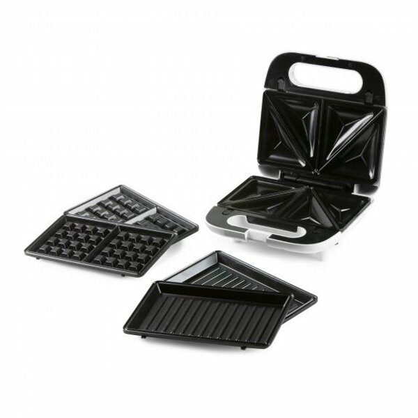 Appareil a Croque Gaufre Grill - 3 en 1 de plaques anti-adhesives - DOMO