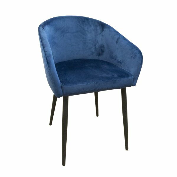 Chaise bleu VELVET - PLS