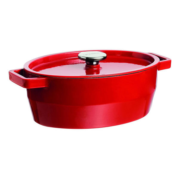 Cocotte ovale en fonte 33cm rouge SLOWCOOK - PYREX