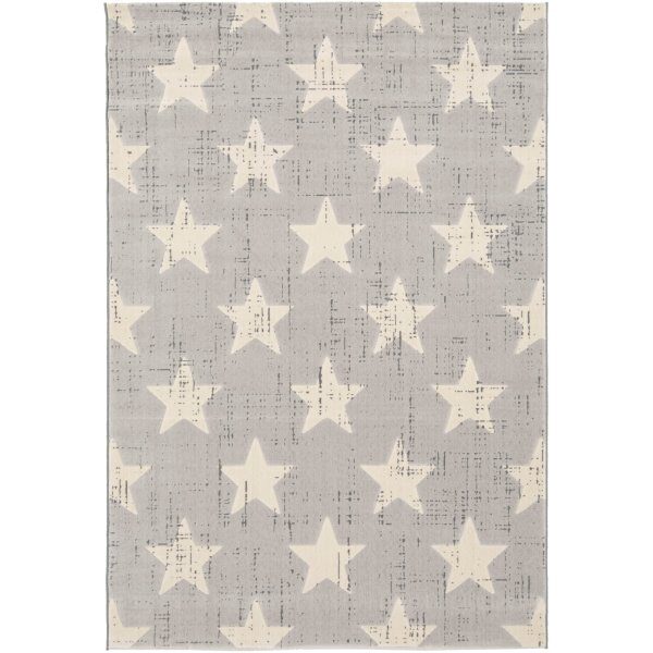 Tapis CANVAS 160x230 gris / etoiles - BLT