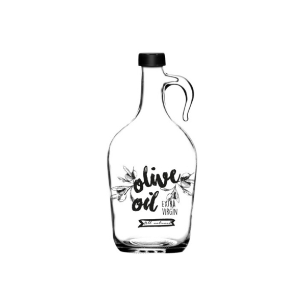 Bouteille d'huile décorée de 1,5 l  - Huile d'olive noire
