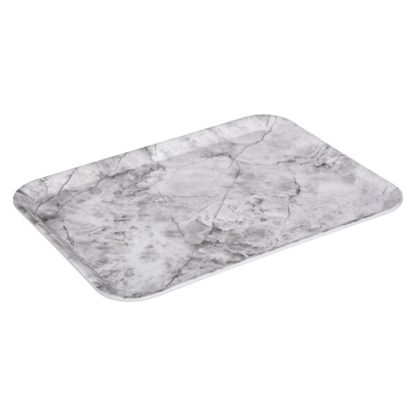 Plateau melamine 33x43 cm marbre blanc - FSS