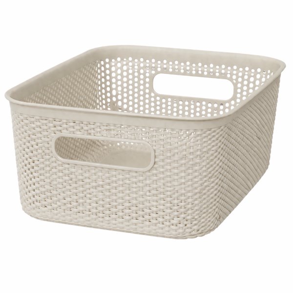 Panier 4l lin crochy, beige lin