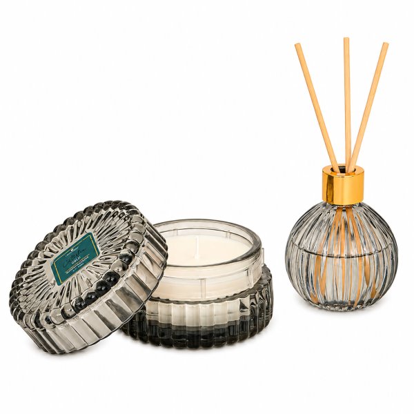 Coffret senteur verre albie oud, gris