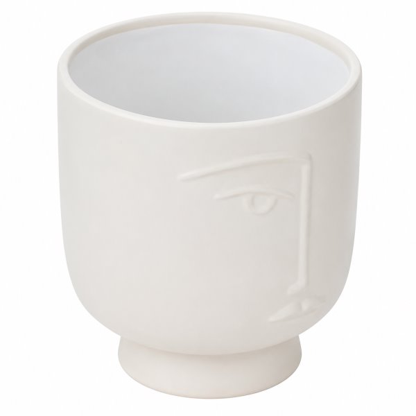 Cachepot céramique visage pam h17, 2-fois ass